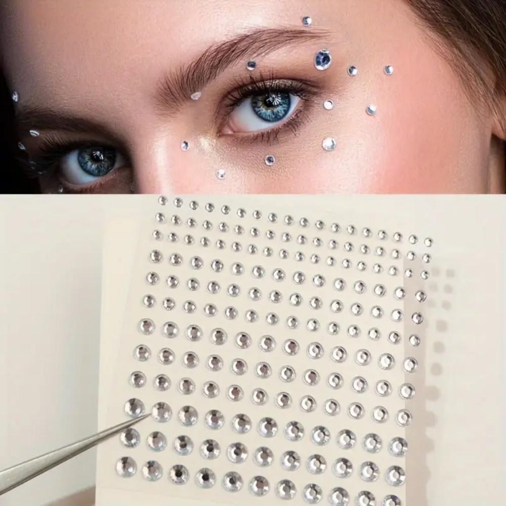 Body Jewelry Piercing - 165 adet Kendinden Yapışkanlı Taklidi Çıkartmalar,