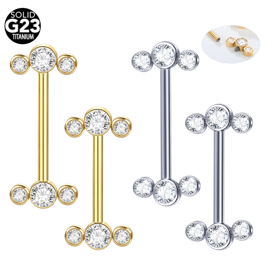 Body Jewelry Changing Kit - 1/5 adet G23 titanyum PIERC altın
