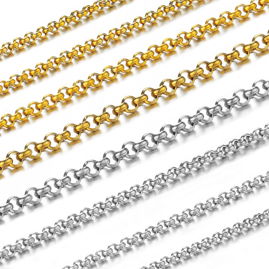 Body Jewelry Chain - 1 Metre 2-4mm Paslanmaz Çelik O-şekilli