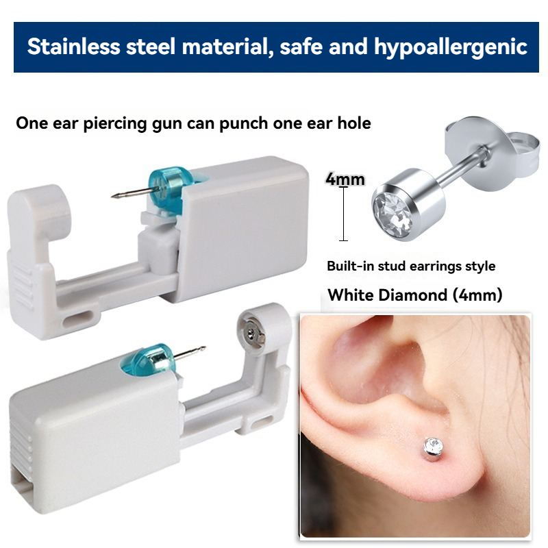 Body Jewelry Cartilage Earrings - Tek Kullanımlık Steril Kulak Delme Tabancası