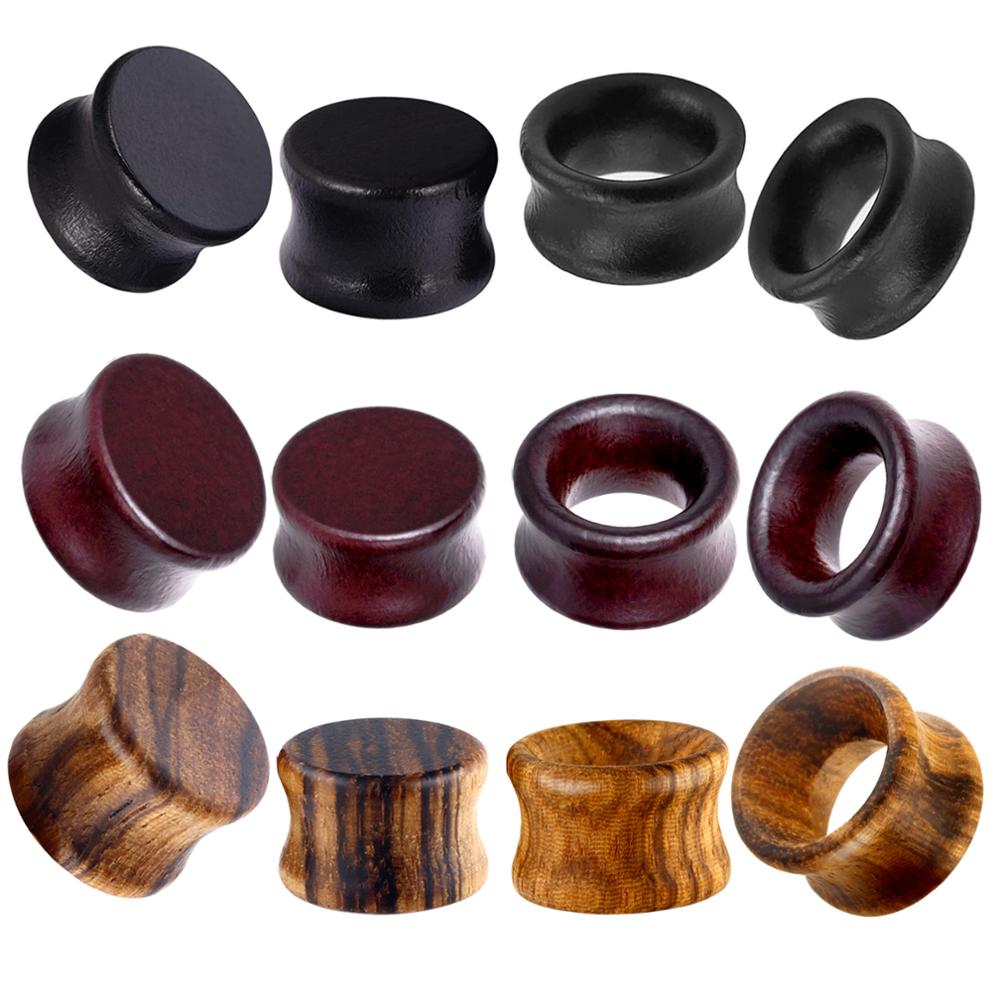 Body Jewelry Ear Gauges - JUNLOWPY 2g 0g 00g Ahşap Eti