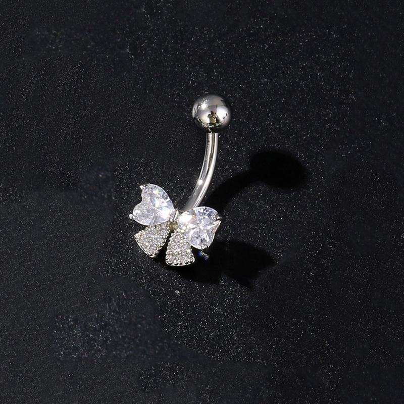 Body Jewelry Piercing - 1 adet paslanmaz çelik kelebek çiçek
