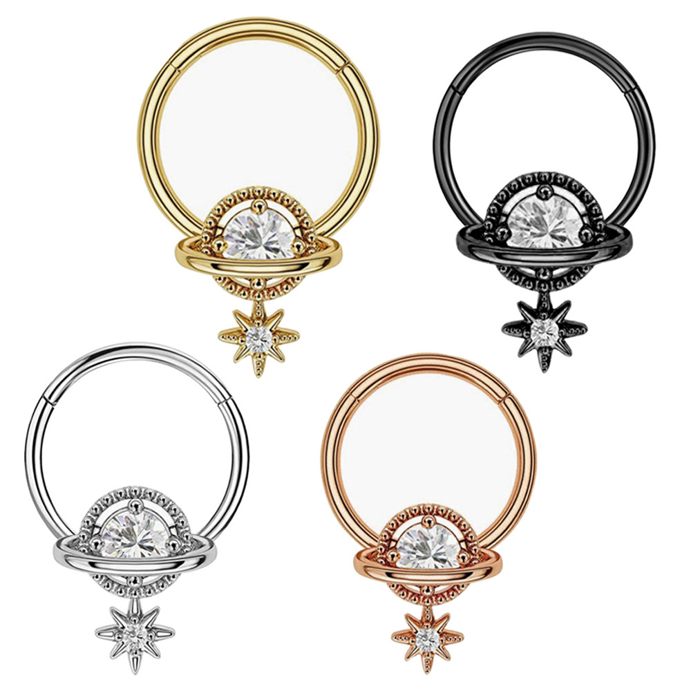 Body Jewelry Cartilage Earrings - Septum Halkaları Gezegen Takıları Cerrahi Çelik