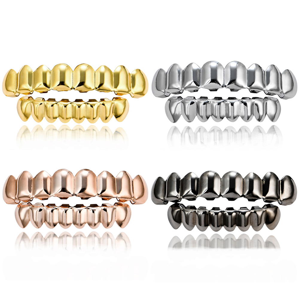 Body Jewelry Real Gold - Hip Hop altın parantez üst dişler