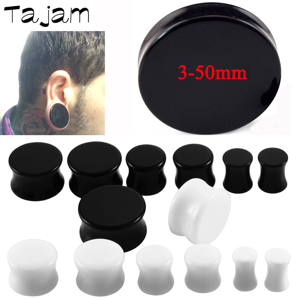 Body Jewelry Ear Gauges - 1 çift 3mm-50mm büyük boy katı