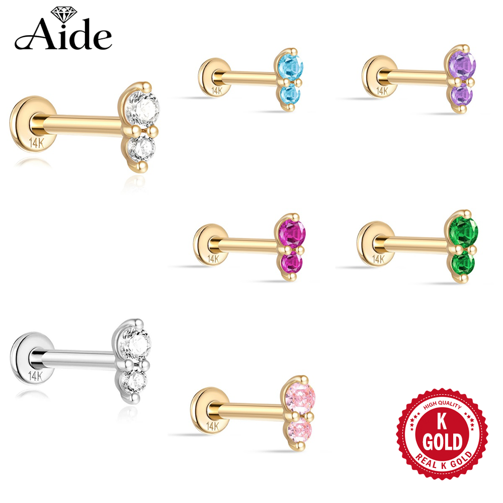 Body Jewelry Real Gold - AIDE gerçek 14K katı altın renkleri