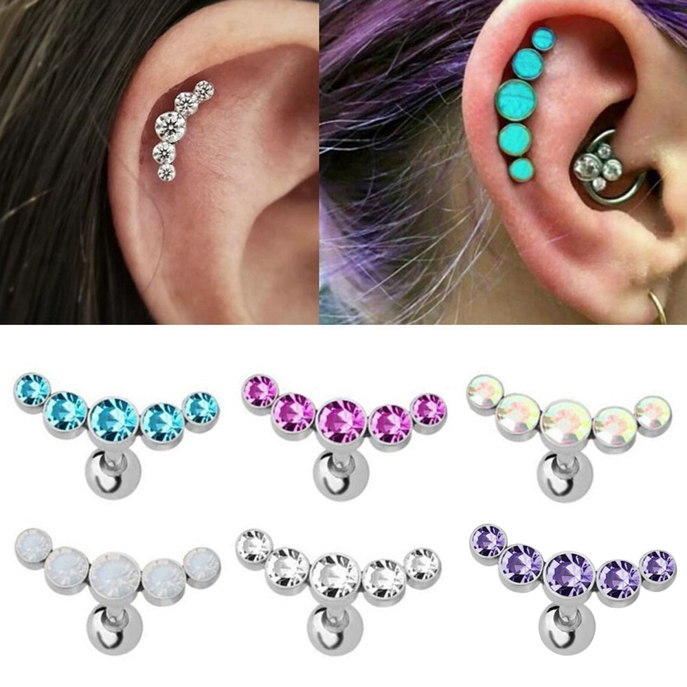 Body Jewelry Cartilage Earrings - 1 adet moda 16G paslanmaz çelik