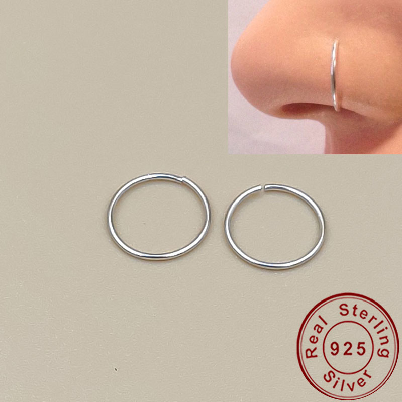 Body Jewelry Cartilage Earrings - 925 gümüş burun halkası dudak yüzük