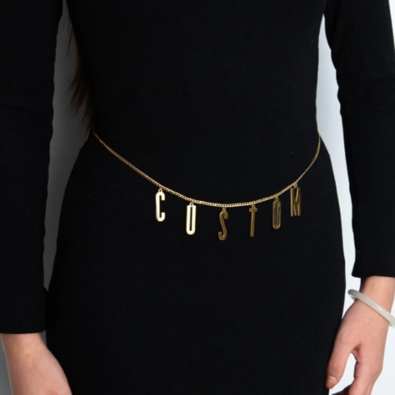 Body Jewelry Names - Kişiselleştirilmiş Özel Ad Bel Zinciri Kadınlar