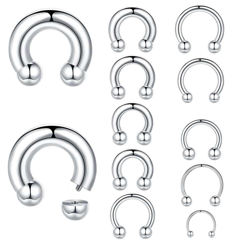 Body Jewelry Ear Gauges - 1 adet 18G-00G büyük Ölçülü Paslanmaz
