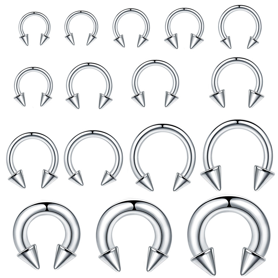 Body Jewelry Ear Gauges - 1 adet paslanmaz çelik büyük boy