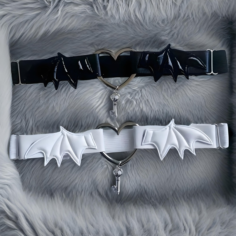 Body Jewelry Beach - Gotik Harajuku Siyah Kalp Kanat Bacak