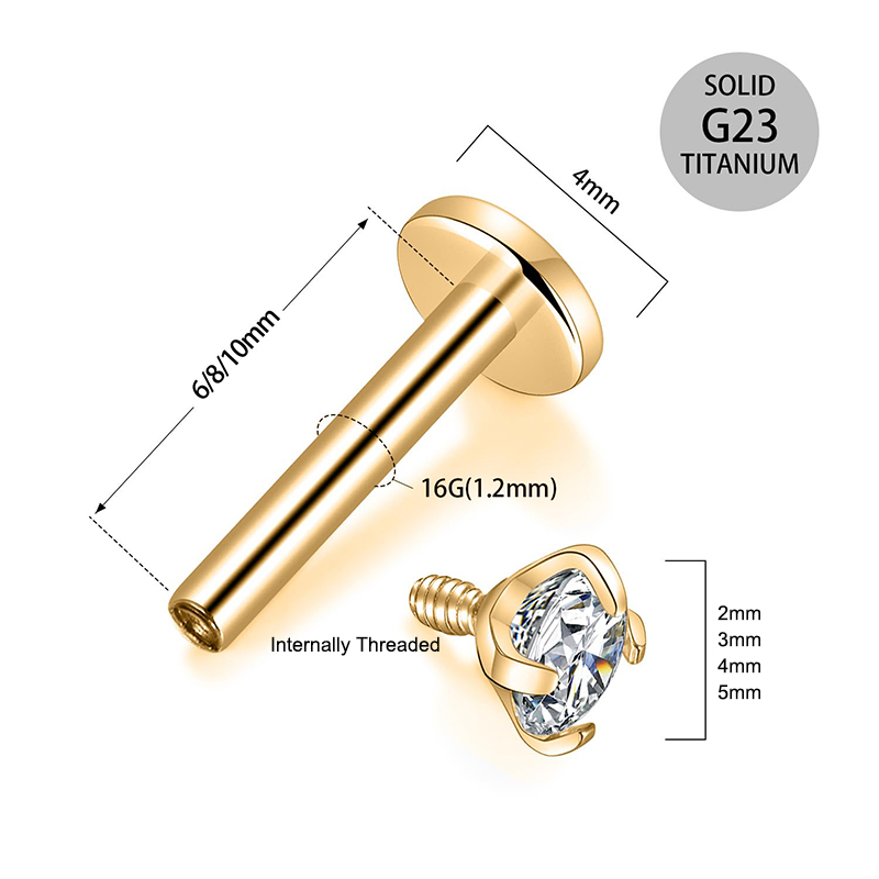 16G Titanyum İçten Dişli Düz S - Body Jewelry Cartilage Earrings incelemesi ve fiyatı