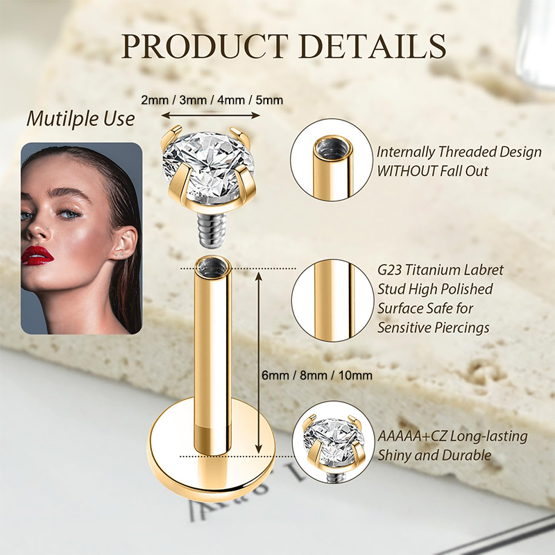 16G Titanyum İçten Dişli Düz S - Body Jewelry Cartilage Earrings incelemesi ve fiyatı