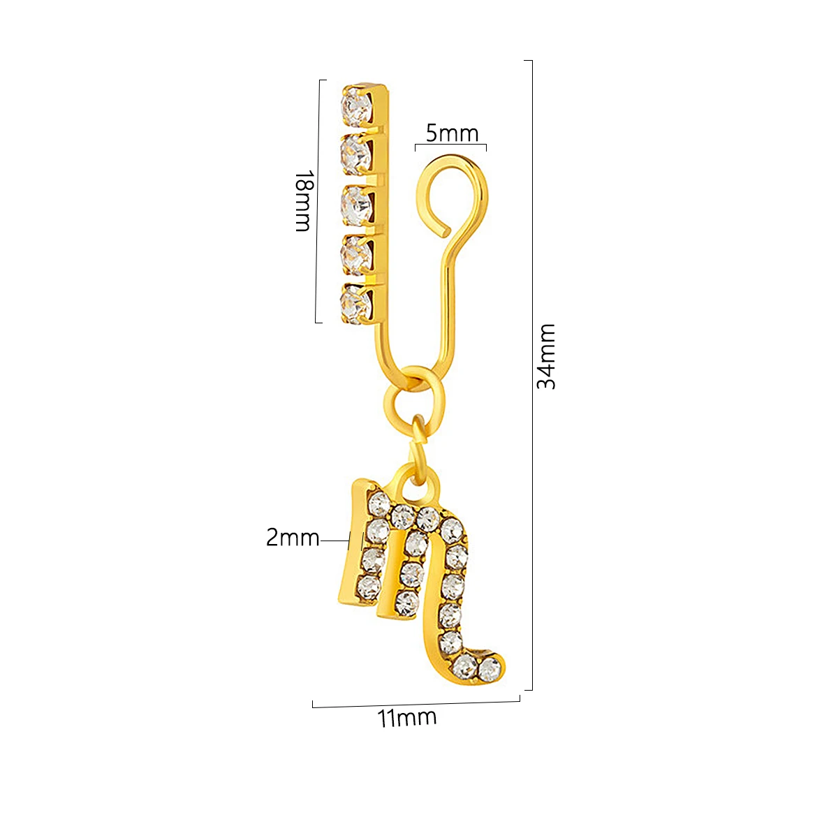 2 paket kulak klipleri Metal z - Body Jewelry Cartilage Earrings incelemesi ve fiyatı