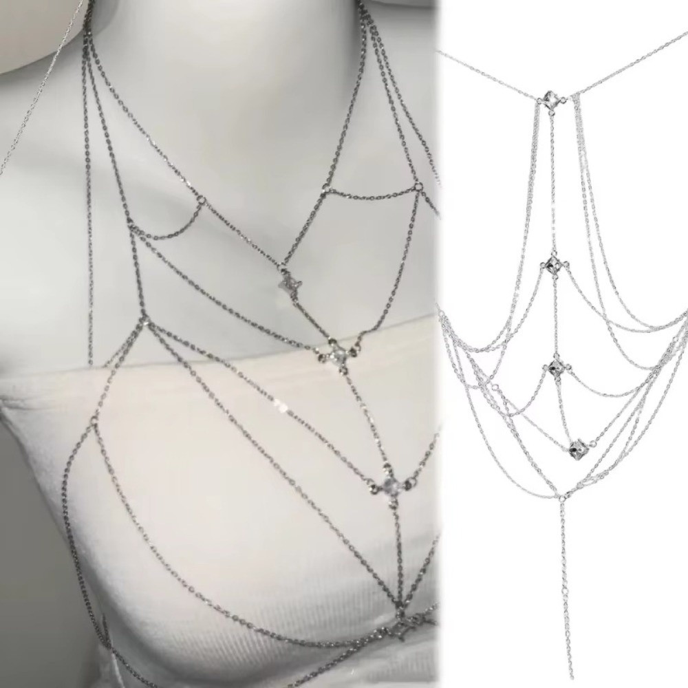 Simli Yapay Elmas Göğüs Zincir - Body Jewelry Unique incelemesi ve fiyatı