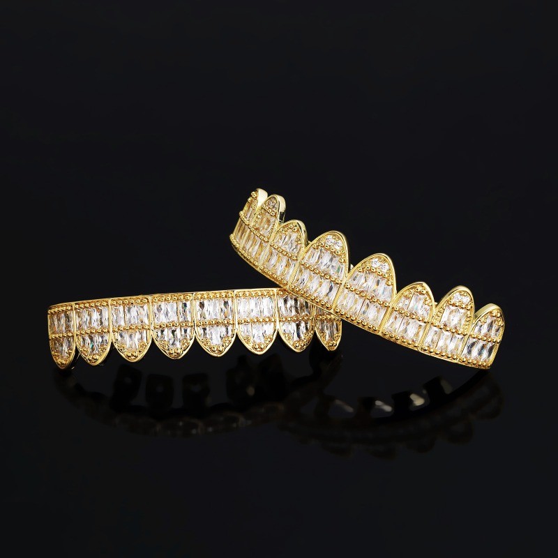 Hiphop buzlu Out T kare zirkon - Body Jewelry Real Gold incelemesi ve fiyatı