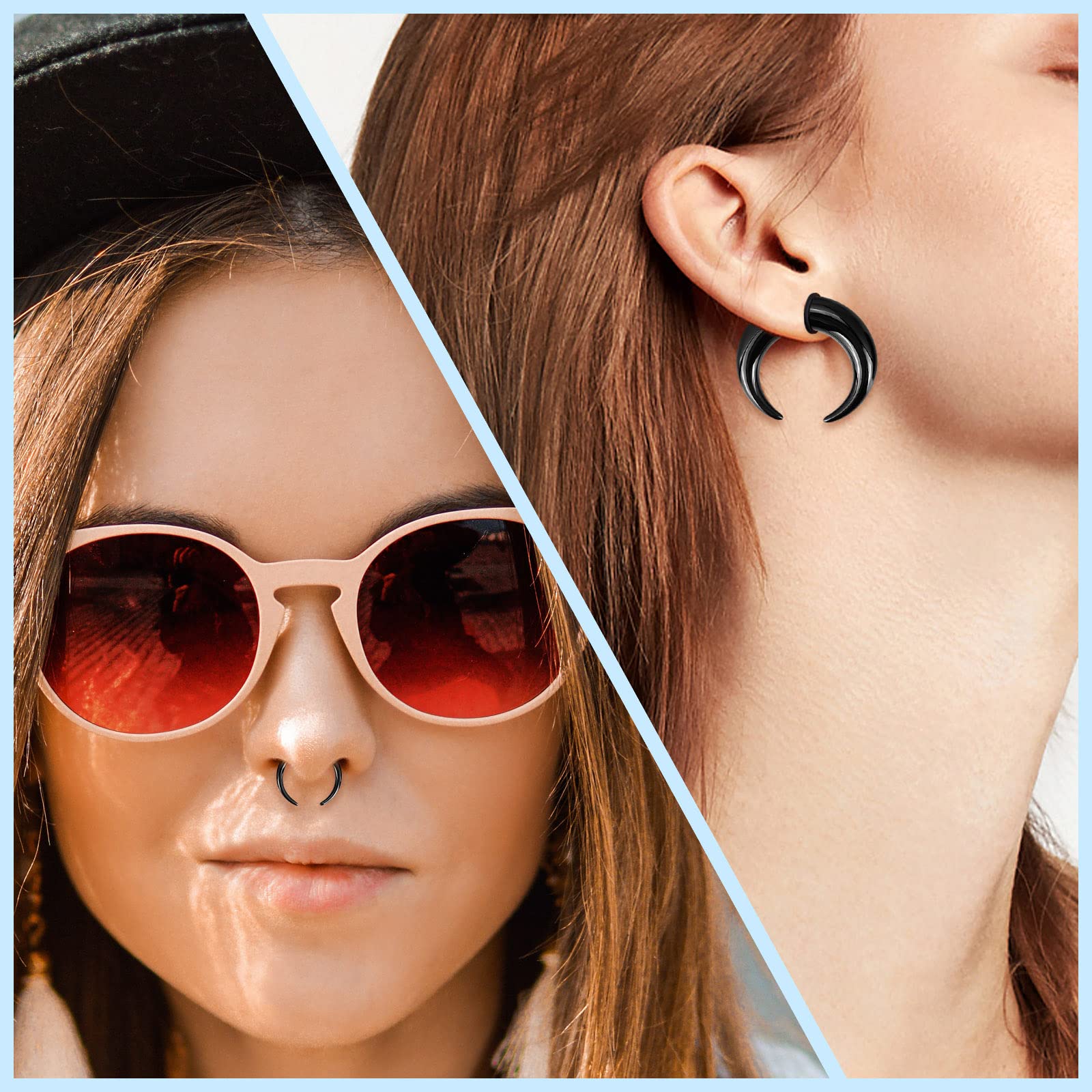 18 adet Akrilik Septum Pincher - Body Jewelry Ear Gauges incelemesi ve fiyatı