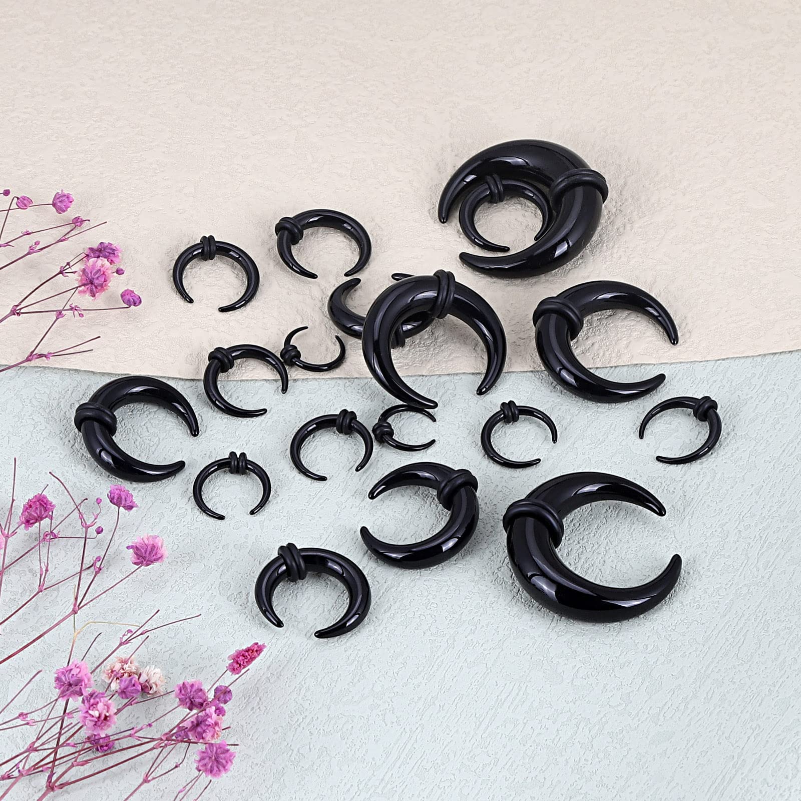 18 adet Akrilik Septum Pincher - Body Jewelry Ear Gauges incelemesi ve fiyatı