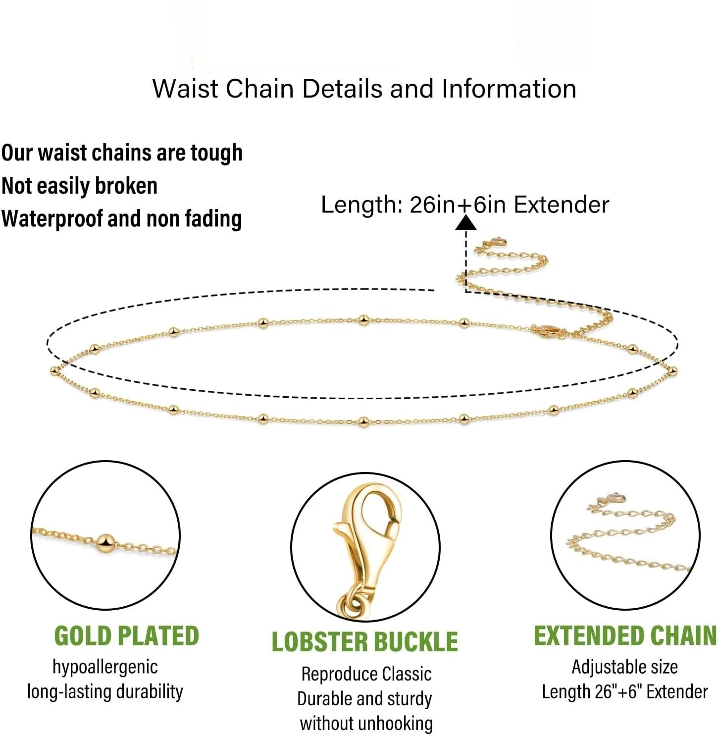 Kadınlar için Ayarlanabilir Bi - Body Jewelry Gold Plated incelemesi ve fiyatı