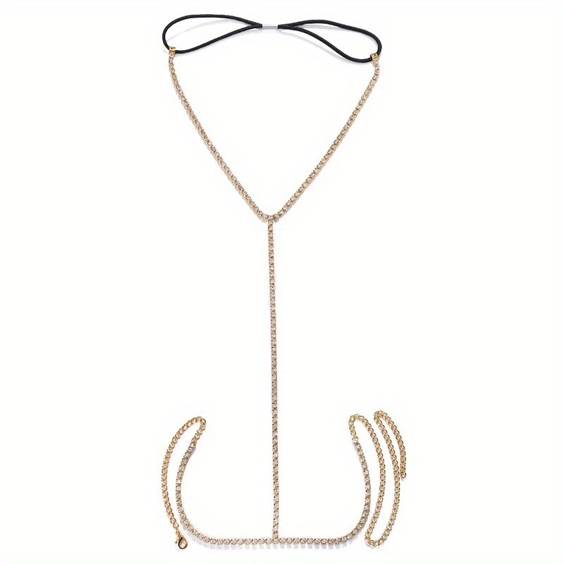 1 parça parlak elmas taklidi b - Body Jewelry Leg Chain incelemesi ve fiyatı