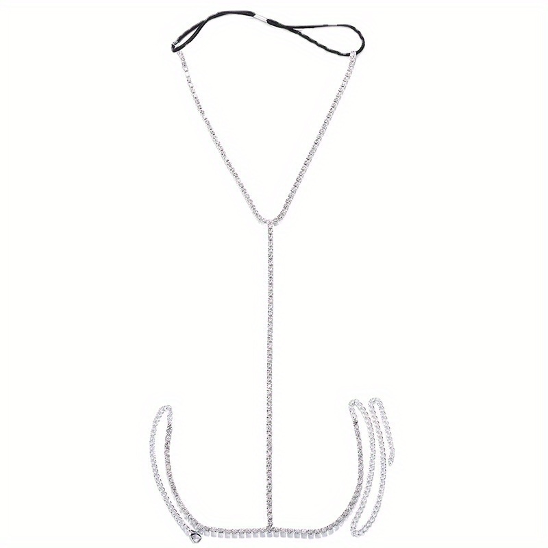 1 parça parlak elmas taklidi b - Body Jewelry Leg Chain incelemesi ve fiyatı