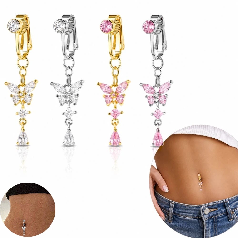 Kelebek Tasarımlı Klipsli Göbe - Body Jewelry Materials incelemesi ve fiyatı
