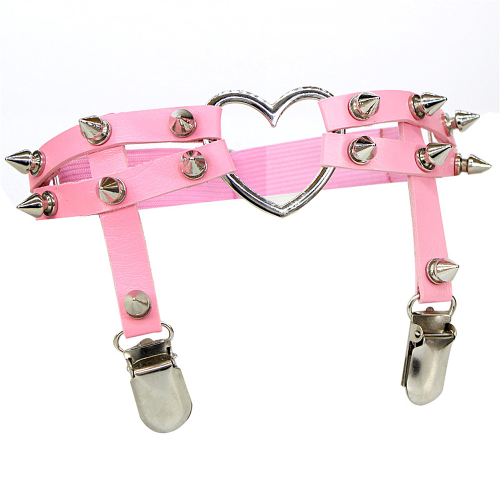 1 adet kadın Punk Goth kalp PU - Body Jewelry Leg Chain incelemesi ve fiyatı