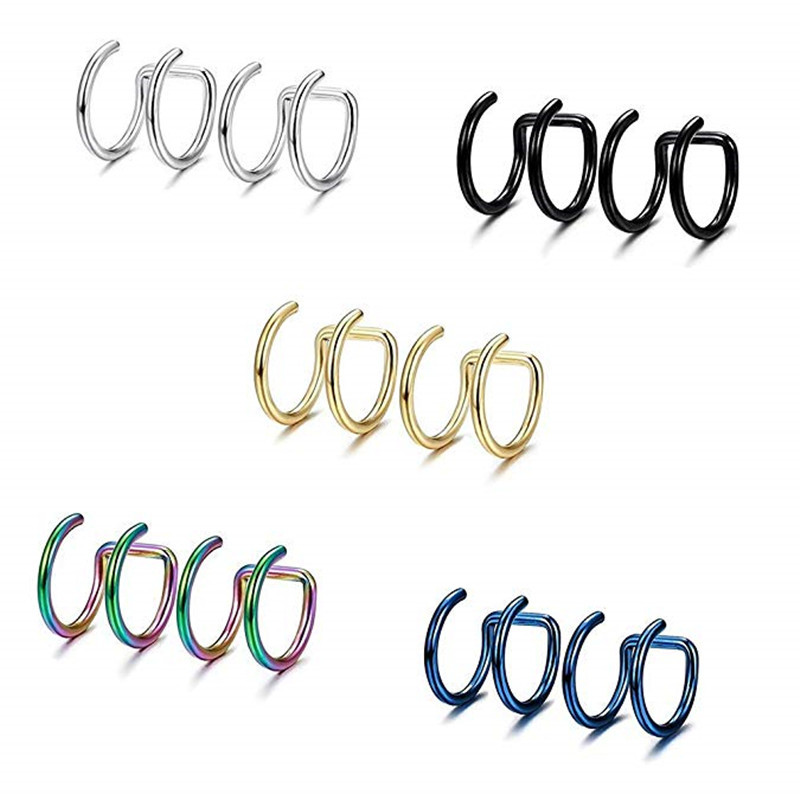 2 Adet 316L Paslanmaz Çelik Kl - Body Jewelry Cartilage Earrings incelemesi ve fiyatı