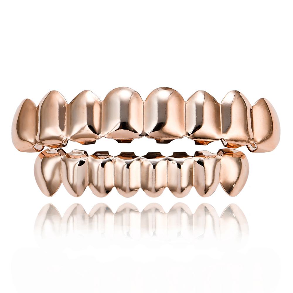 Hip Hop altın parantez üst diş - Body Jewelry Real Gold incelemesi ve fiyatı