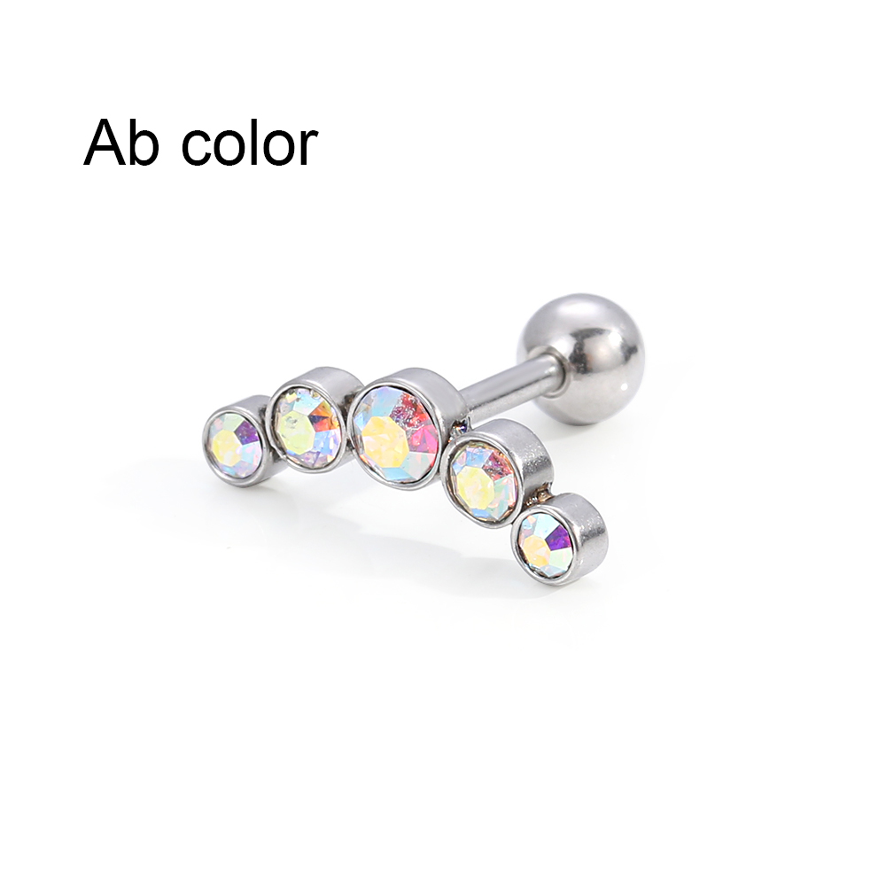 1 adet moda 16G kristal mücevh - Body Jewelry Cartilage Earrings incelemesi ve fiyatı