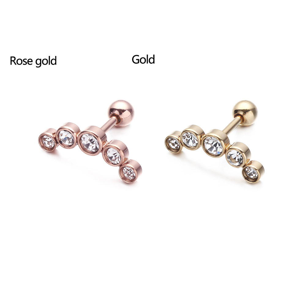 1 adet moda 16G kristal mücevh - Body Jewelry Cartilage Earrings incelemesi ve fiyatı