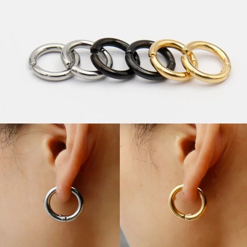 2/6 adet sahte geniş halkalı k - Body Jewelry Cartilage Earrings incelemesi ve fiyatı