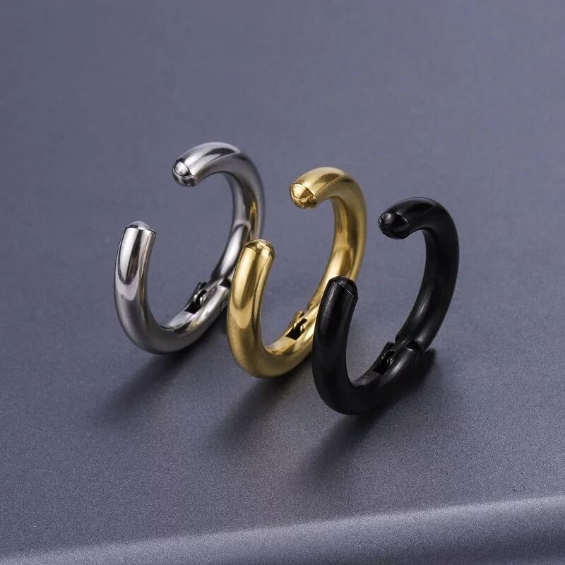 2/6 adet sahte geniş halkalı k - Body Jewelry Cartilage Earrings incelemesi ve fiyatı