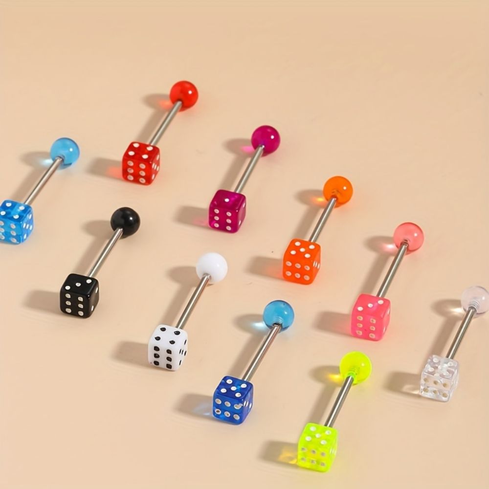 10 adet Dil Çivi Seti Renkli A - Body Jewelry Changing Kit incelemesi ve fiyatı