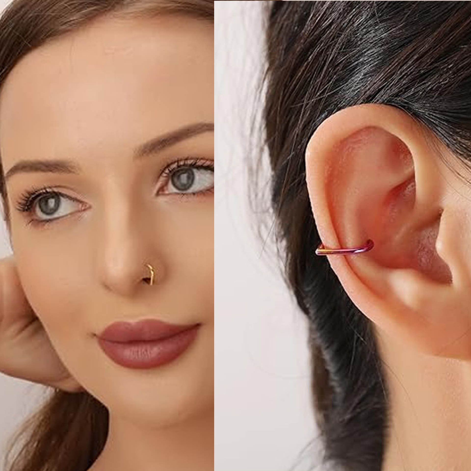 5 adet paslanmaz çelik sahte b - Body Jewelry Cartilage Earrings incelemesi ve fiyatı