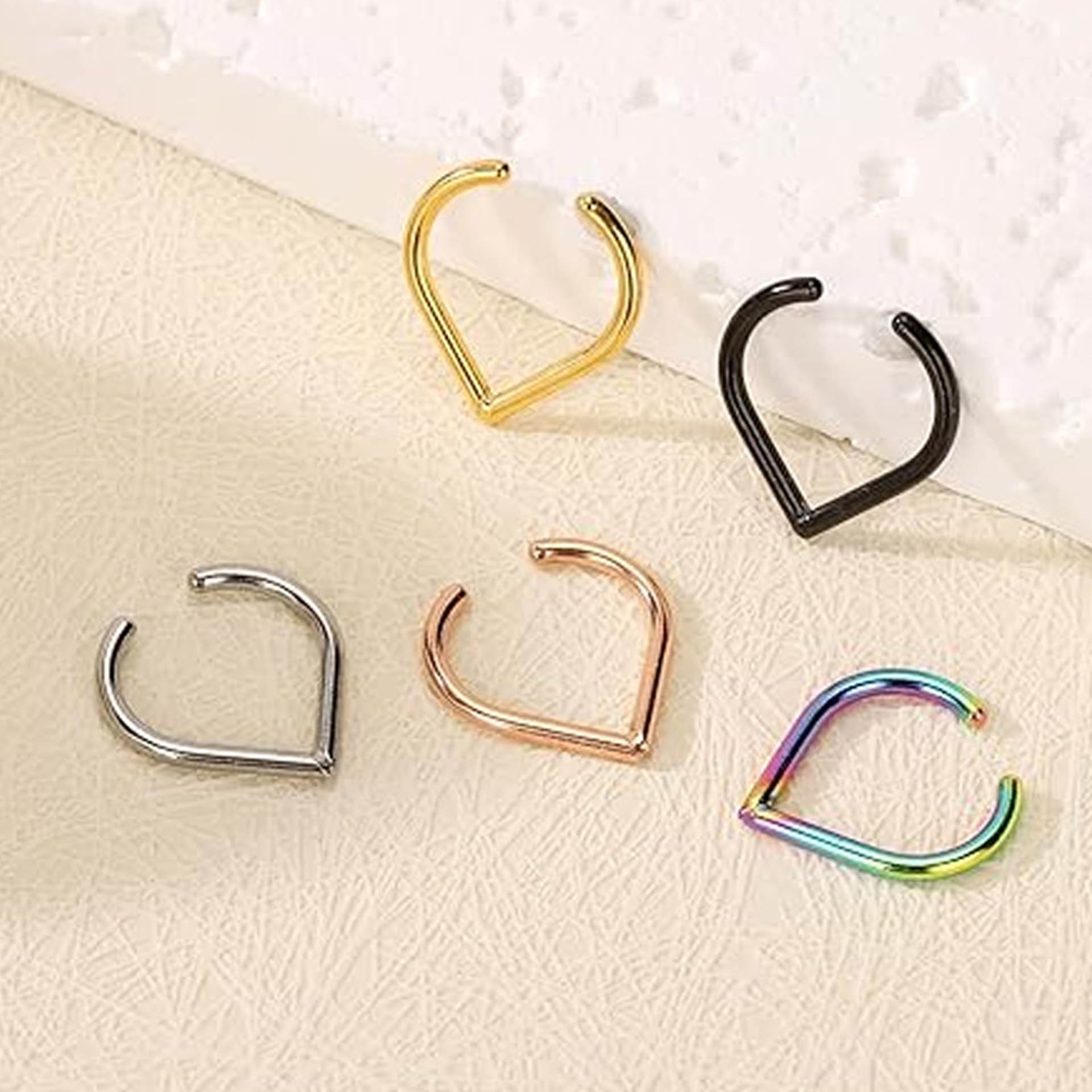 5 adet paslanmaz çelik sahte b - Body Jewelry Cartilage Earrings incelemesi ve fiyatı