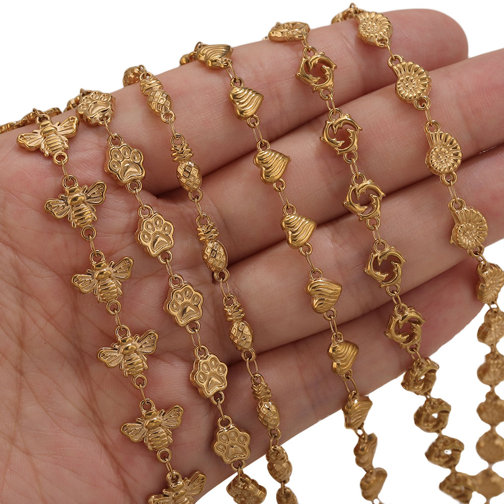 1M PVD Altın Paslanmaz Çelik K - Body Jewelry Chain incelemesi ve fiyatı