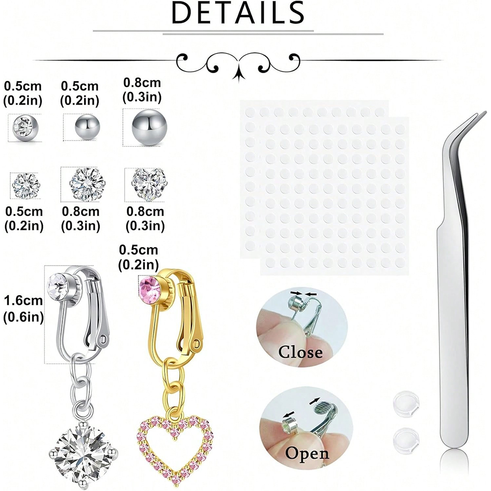 Altın Renkli Sahte Göbek Pierc - Body Jewelry Piercing incelemesi ve fiyatı