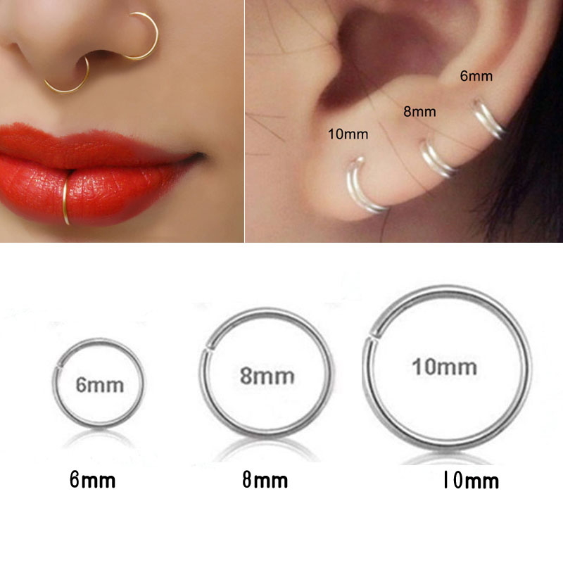 925 gümüş burun halkası dudak  - Body Jewelry Cartilage Earrings incelemesi ve fiyatı