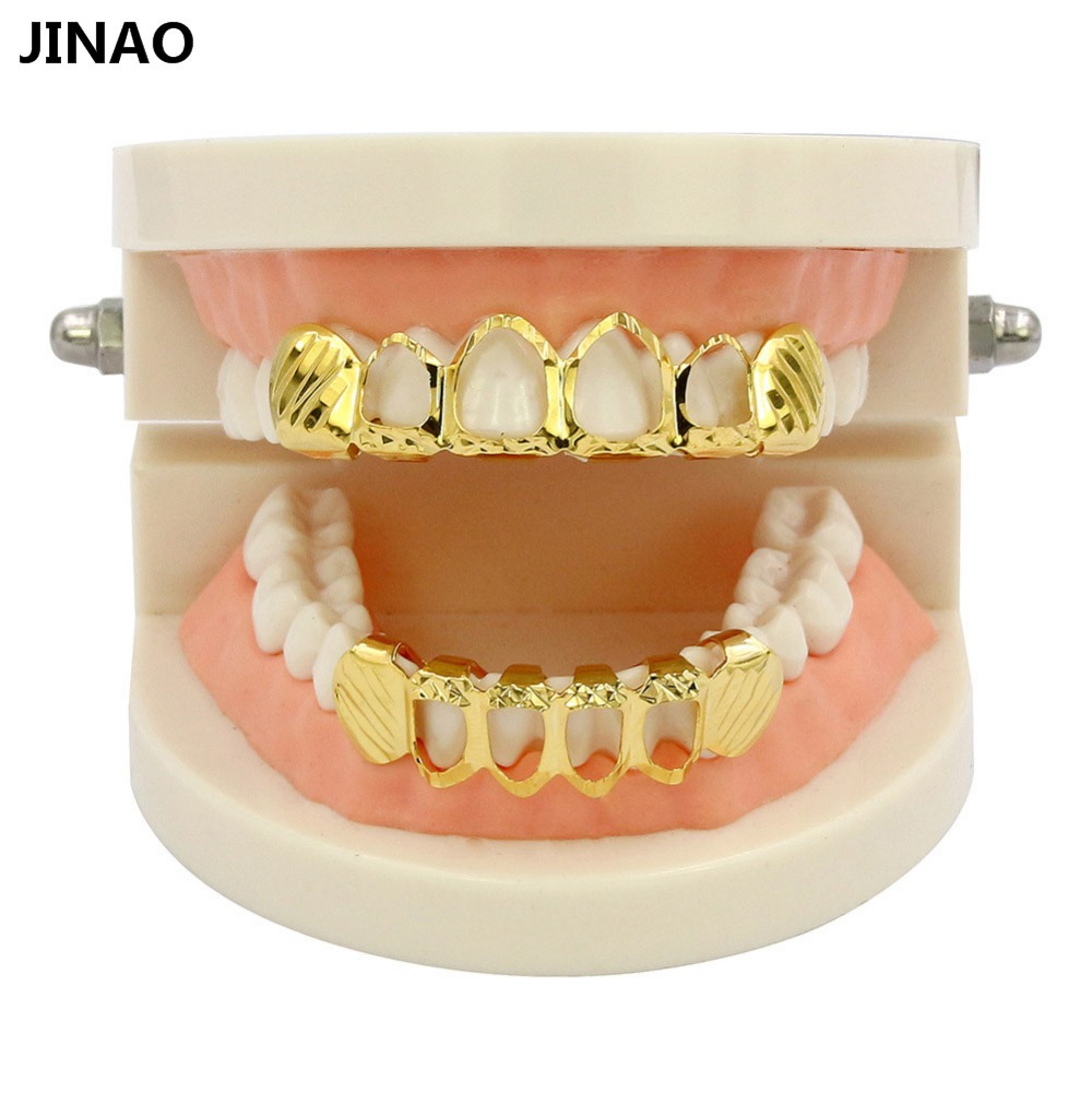 JINAO yeni Fit d-kesim Grillz  - Body Jewelry Gold Plated incelemesi ve fiyatı