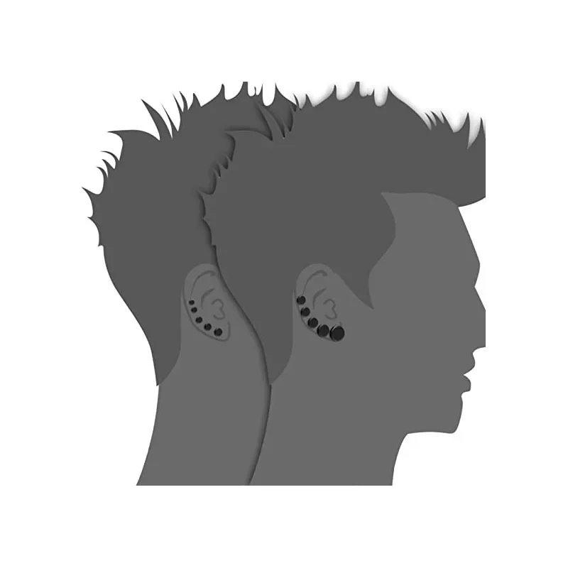 2 adet/1 takım siyah paslanmaz - Body Jewelry Ear Gauges incelemesi ve fiyatı