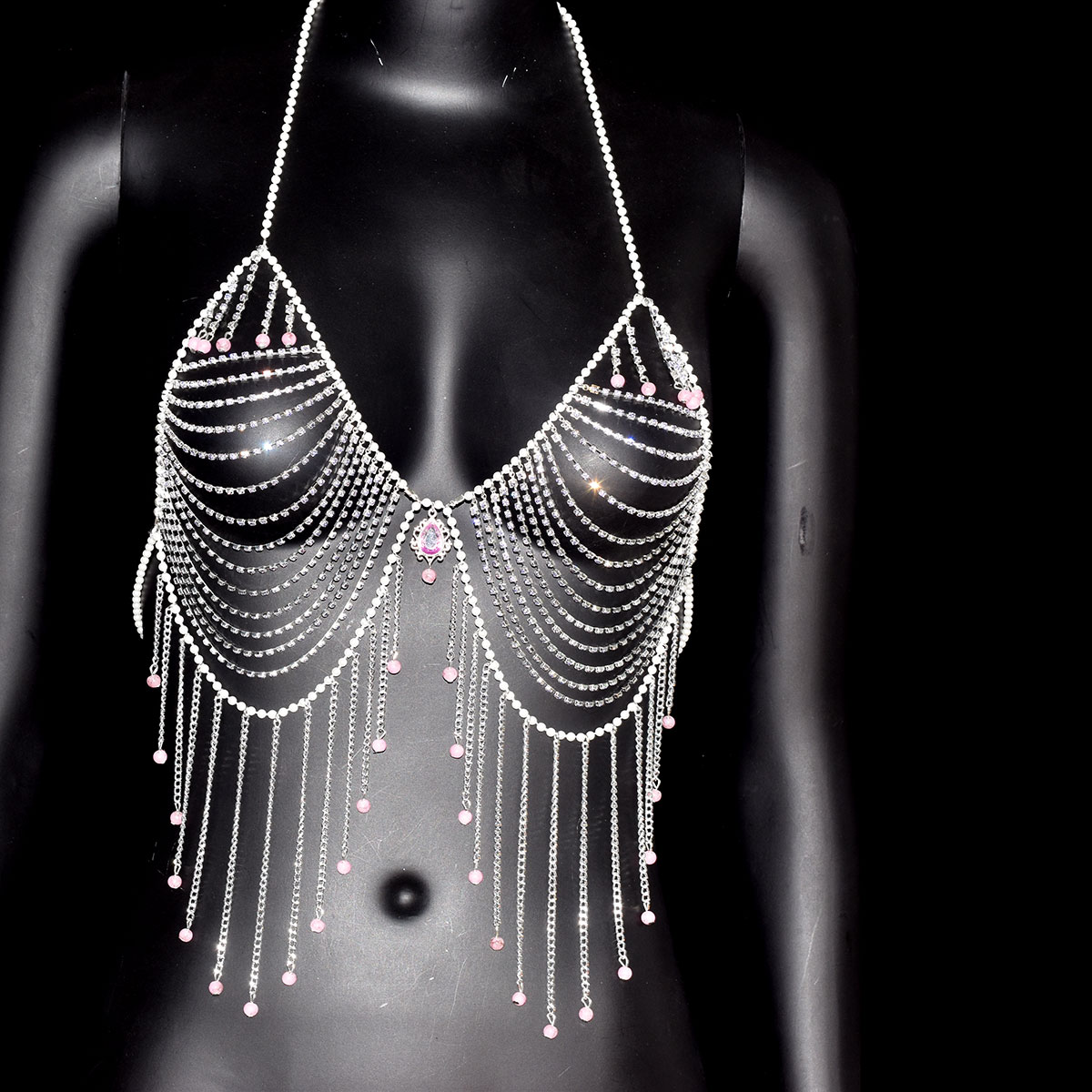 Şık Rhinestone Sutyen Takı Sek - Body Jewelry Dress incelemesi ve fiyatı