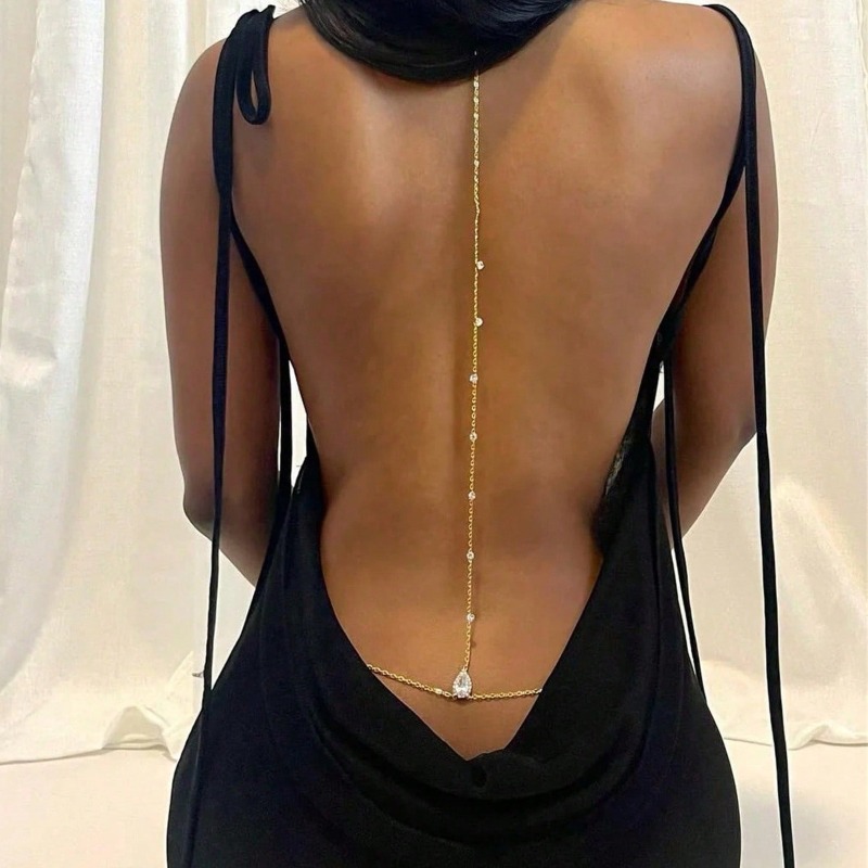 Gelin Backless Rhinestone Su D - Body Jewelry Dress incelemesi ve fiyatı