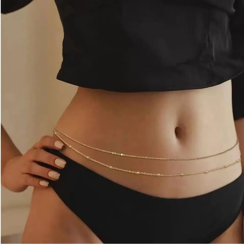 HipHop Çift Katmanlar Göbek Zi - Body Jewelry Chain incelemesi ve fiyatı