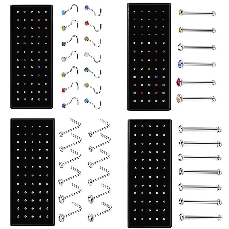 40/60 adet paslanmaz çelik düz - Body Jewelry Changing Kit incelemesi ve fiyatı