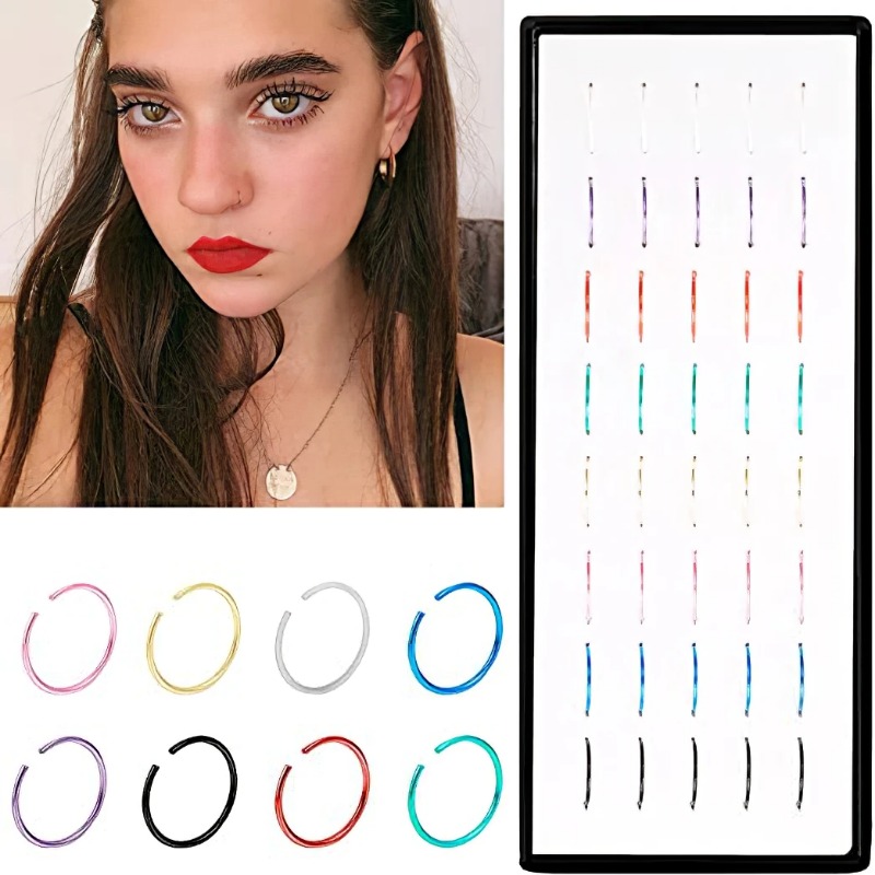 40/60 adet paslanmaz çelik düz - Body Jewelry Changing Kit incelemesi ve fiyatı