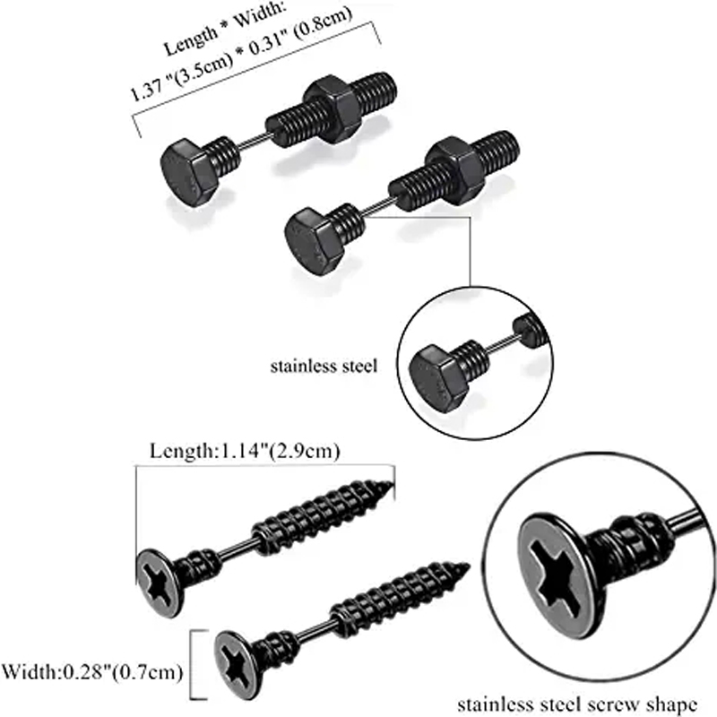 2-3 Pairs Punk sivri vidalı cı - Body Jewelry Changing Kit incelemesi ve fiyatı