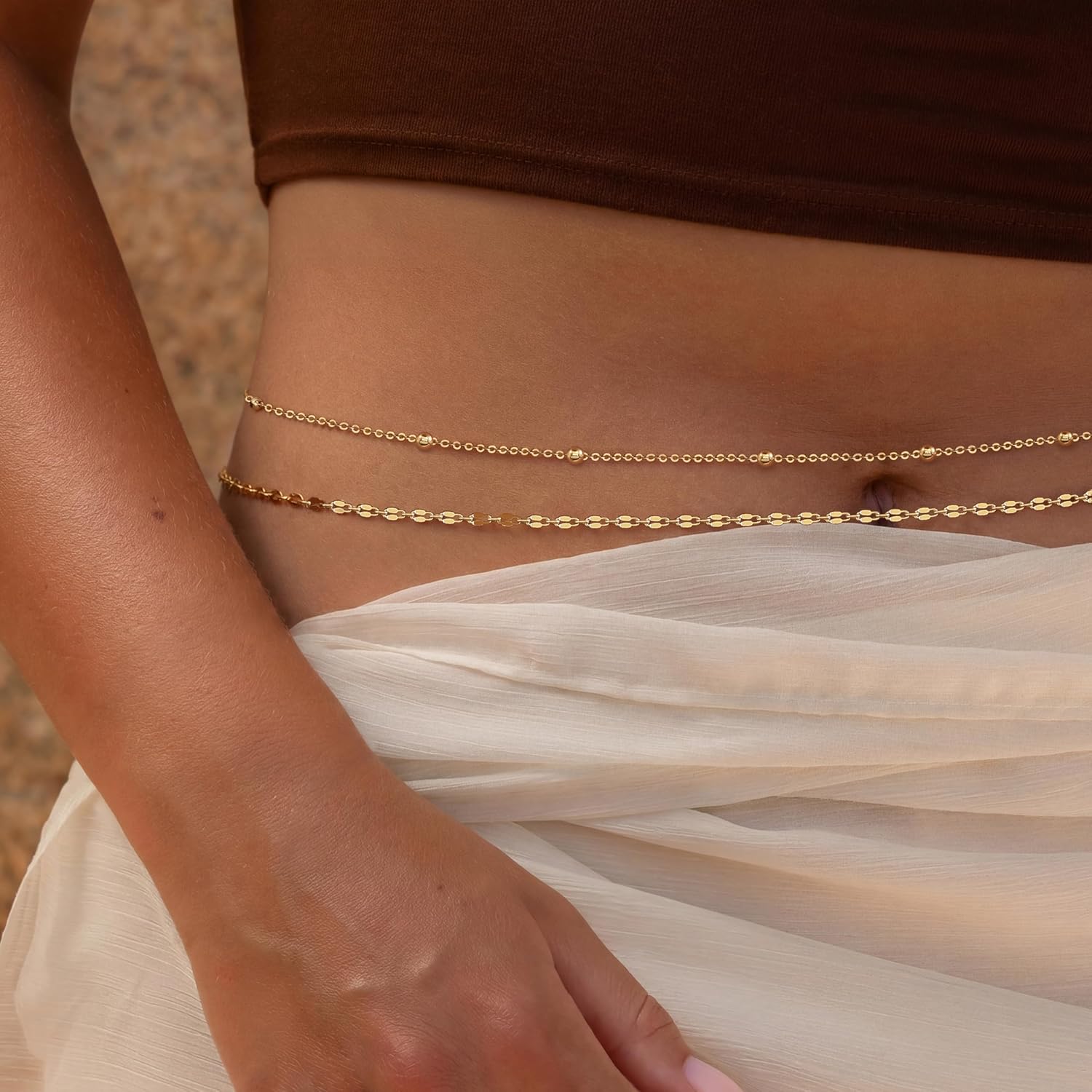 14 Ayar Altın Kaplama Bel Zinc - Body Jewelry Chain incelemesi ve fiyatı