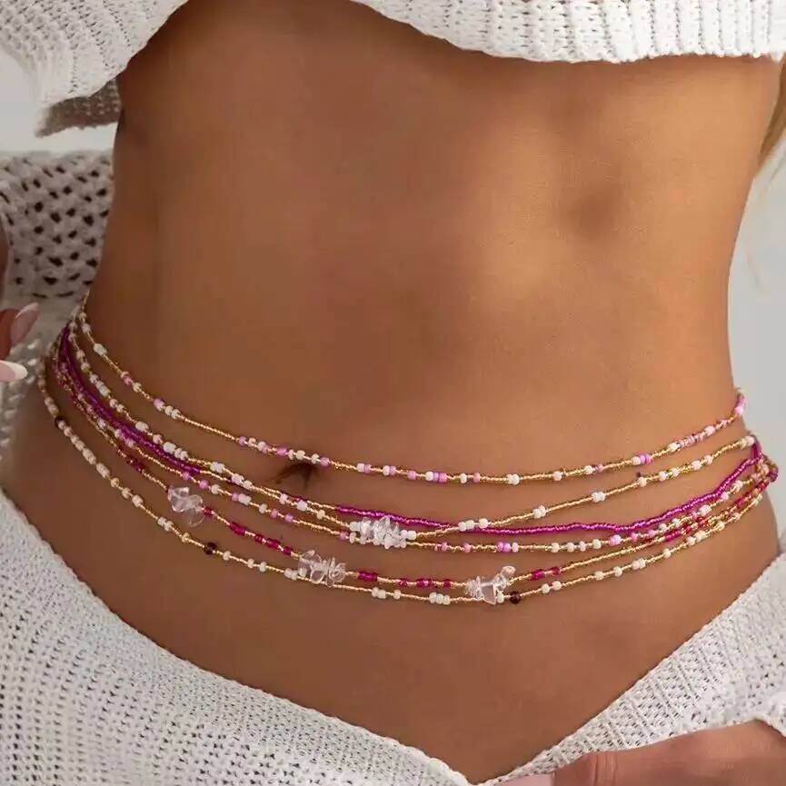 SHIXIN 6 Parça/Set Boho Renkli - Body Jewelry Chain incelemesi ve fiyatı